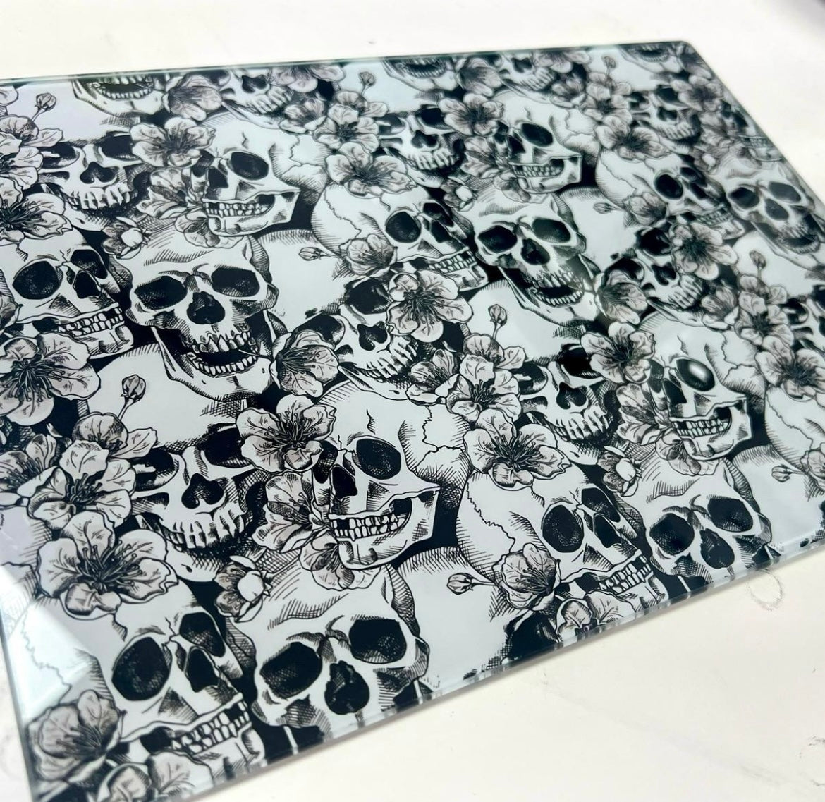Skulls Glass Chopping Boards