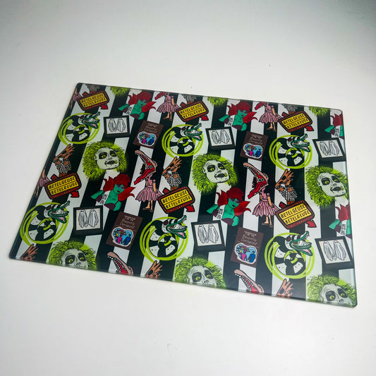 Beetlejuice Glass Chopping Boards