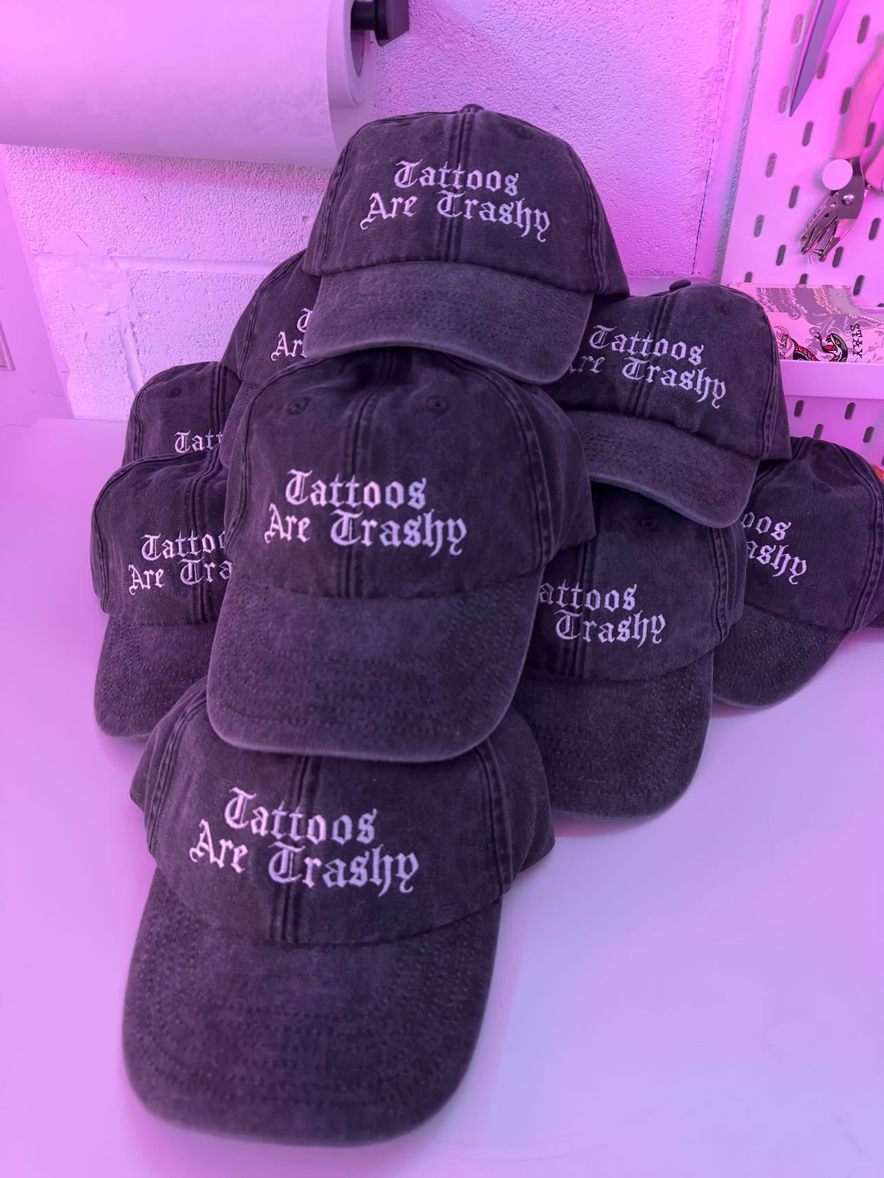 Tattoos are Trashy Acid wash Skip Cap