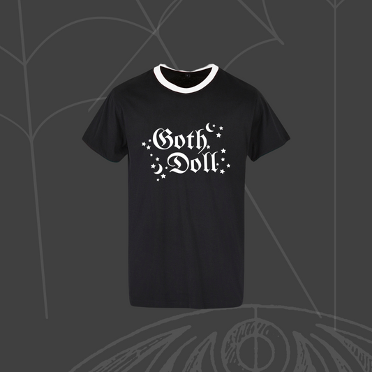 Goth Doll Ringer Style Tee