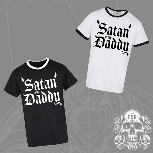 Satan is my Daddy Ringer Style Tee