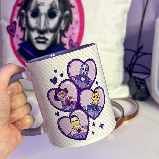 Purple Horror Hearts Mug