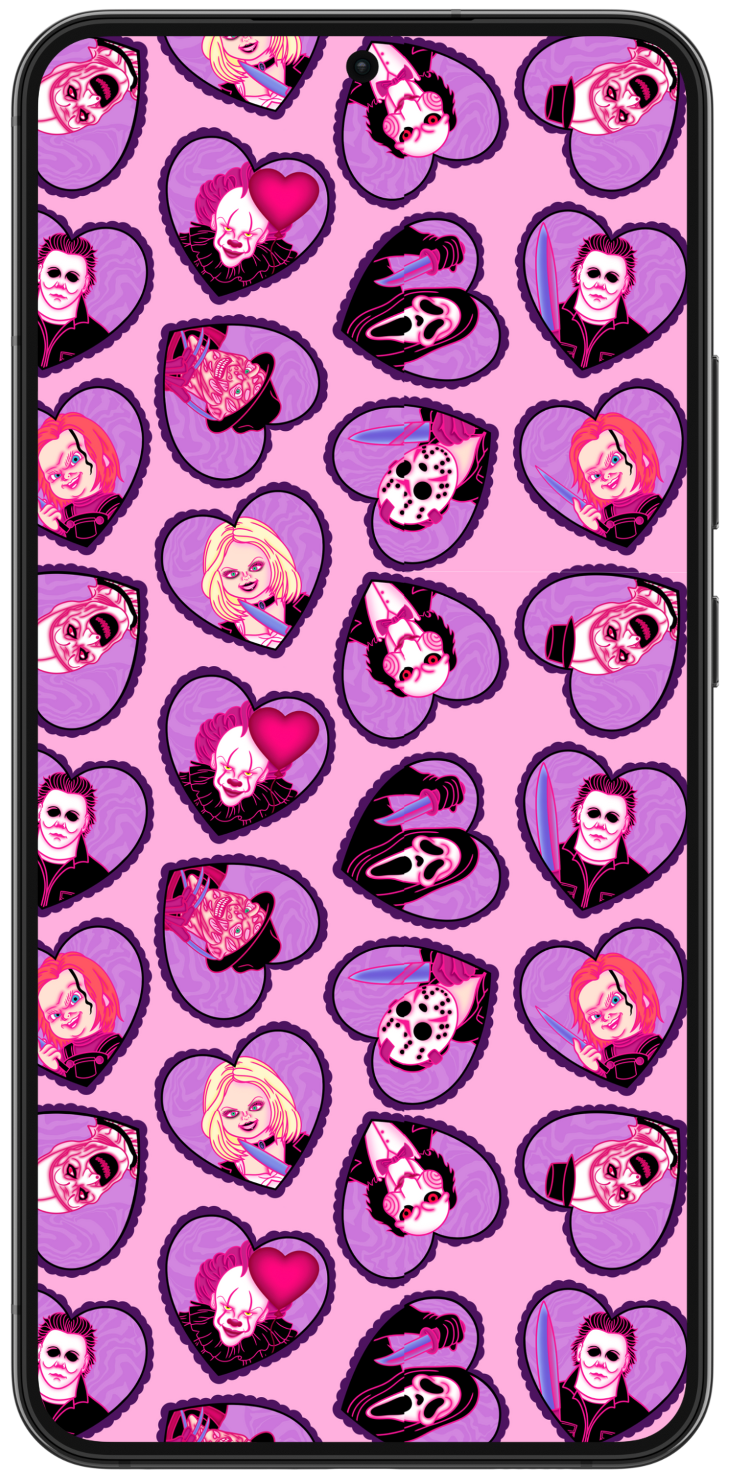 Pink Horror Hearts Phone Case