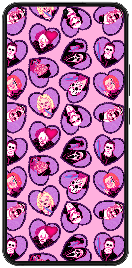 Pink Horror Hearts Phone Case