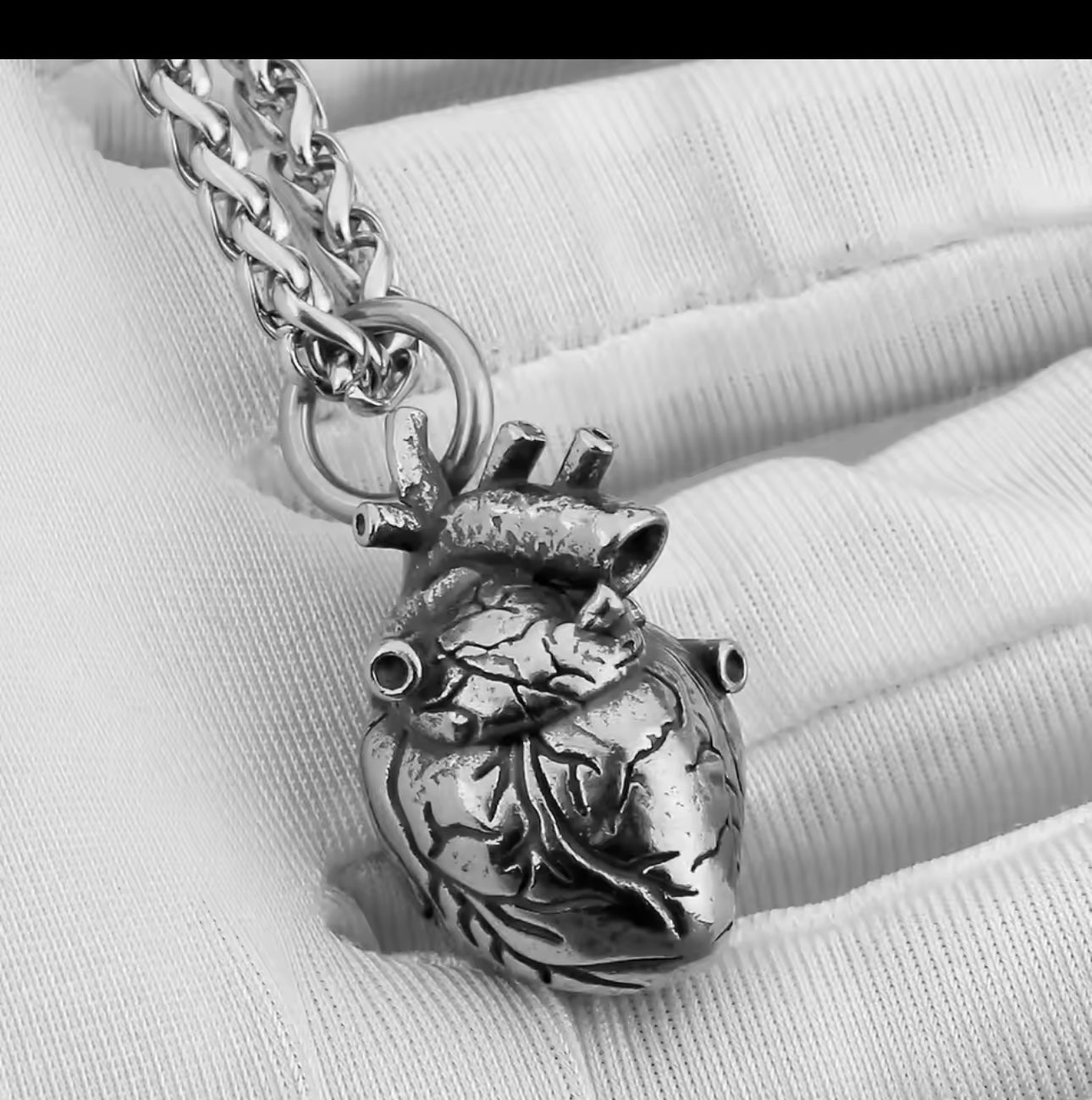 Anatomical Heart Long Chain Necklace