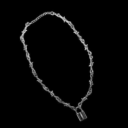 Small Wire Barbed Wire Unisex Choker Necklace