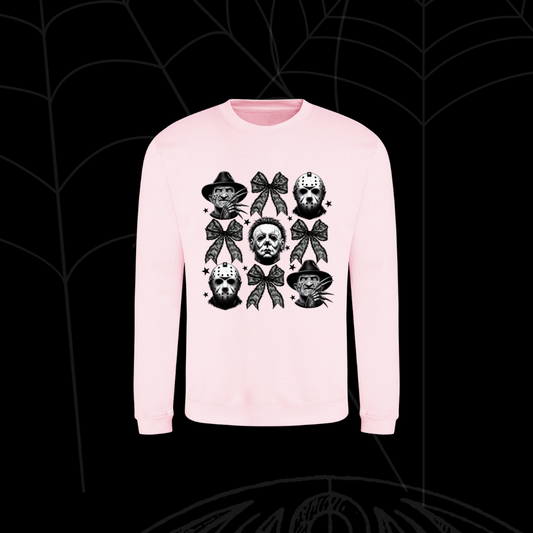 Pink Horror bows Jumper