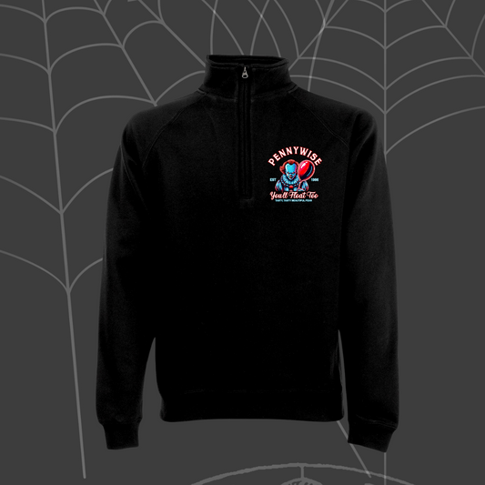 1/4 Zip Black Pennywise Top