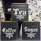 Creepy coffee canister collection