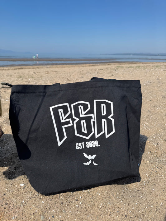 Black F&R Cotton Tote Bag