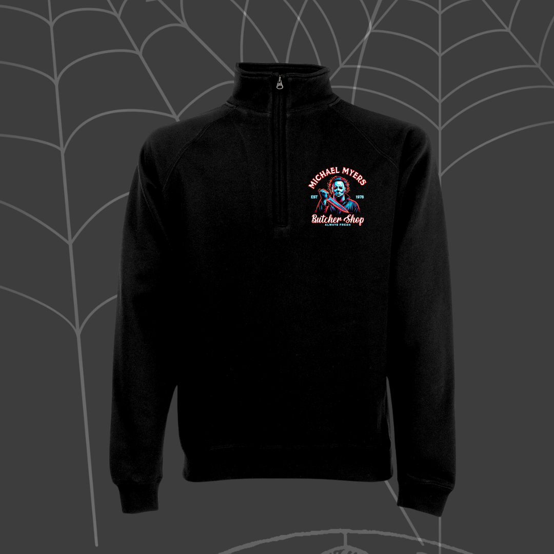 1/4 Zip Black Michael Myers Top